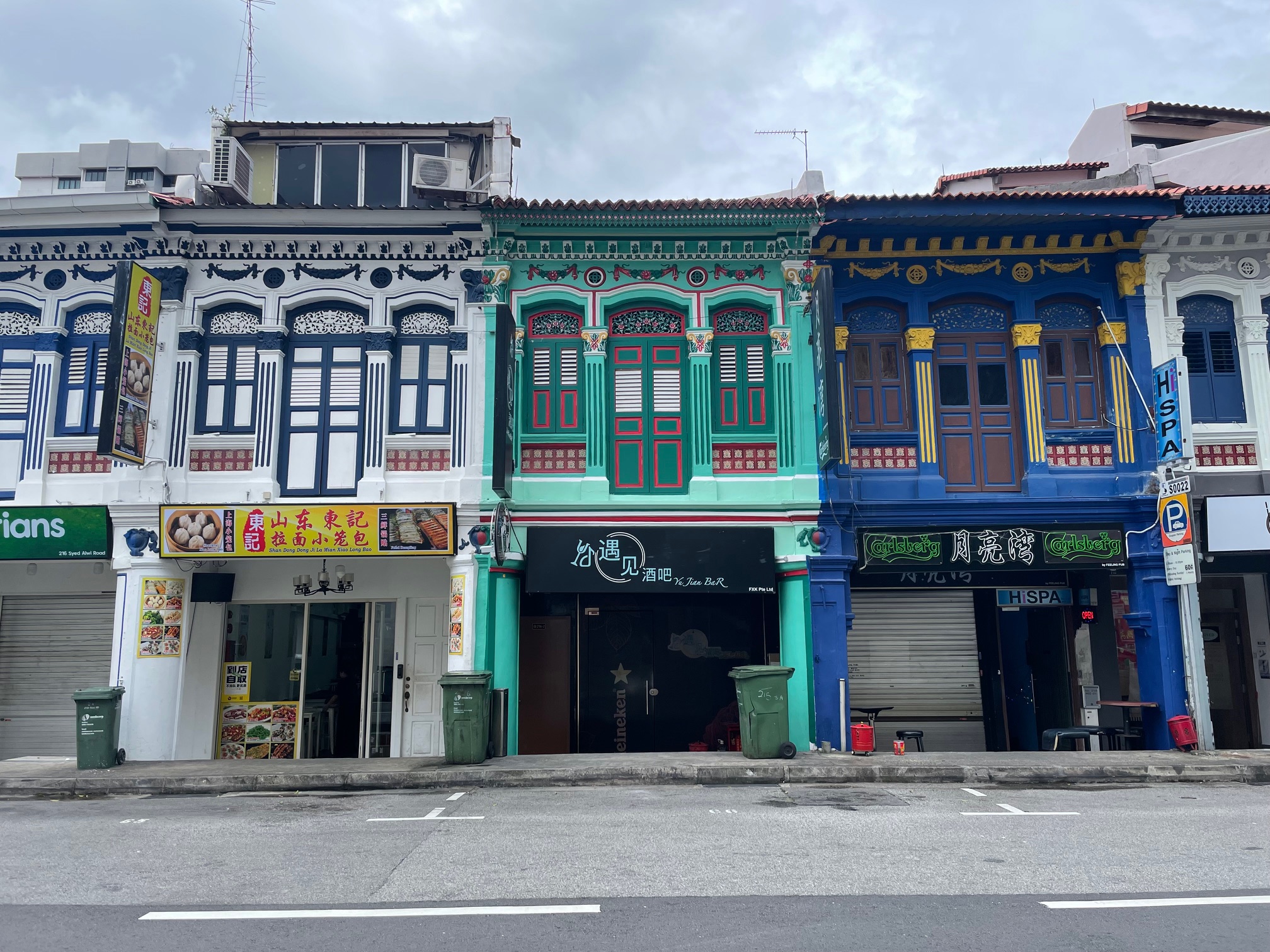 A view of old buildings in Singapore
